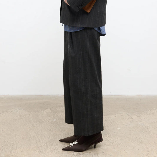 Japanese Linen/Cotton Faded Stripe Georgia Trouser