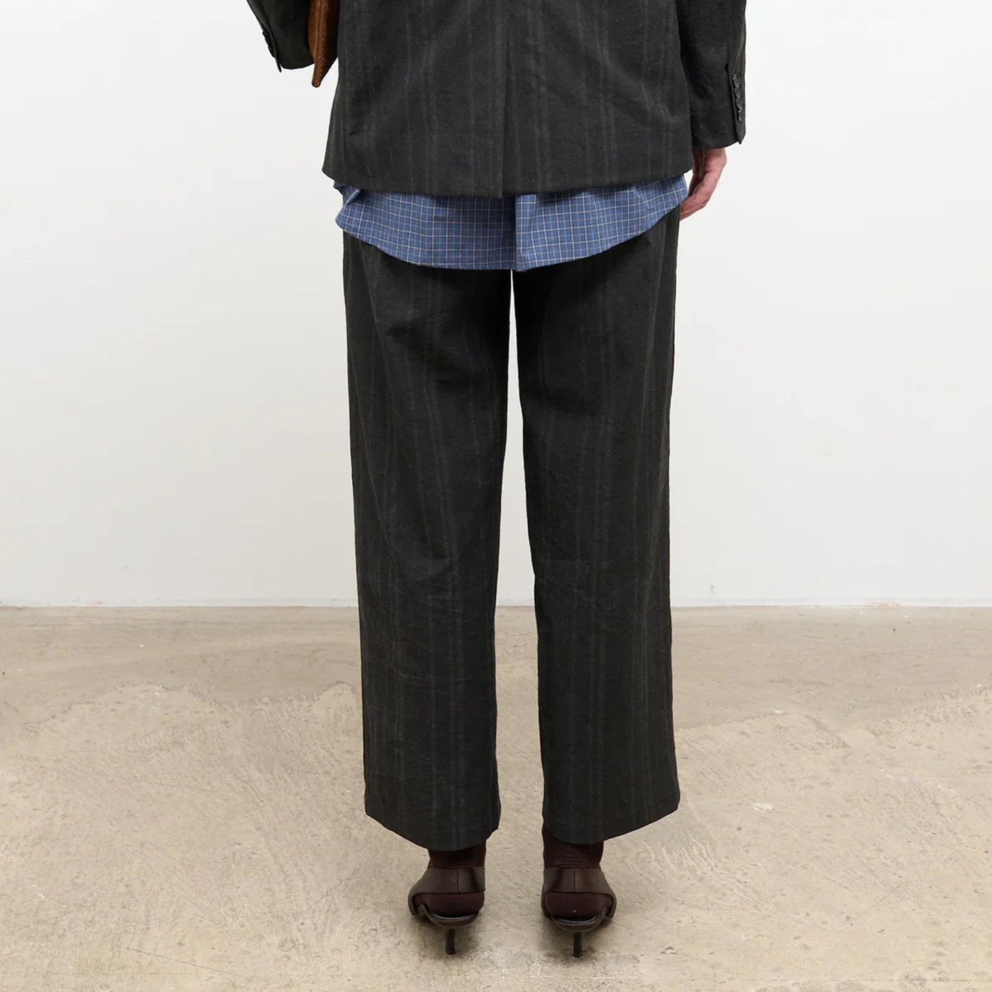 Japanese Linen/Cotton Faded Stripe Georgia Trouser