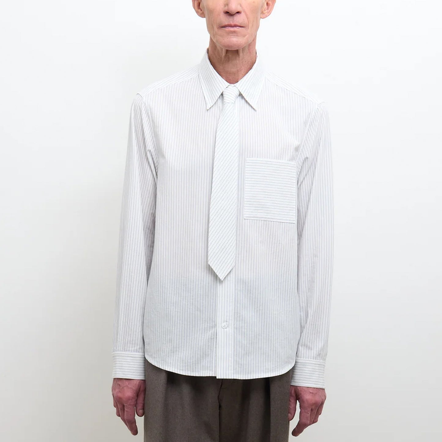 Giles Shirt in Blue/White Stripe
