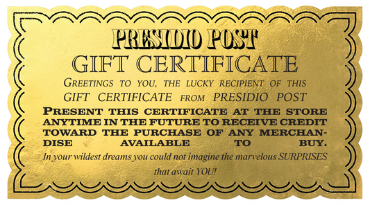 Presidio Post Gift Certificate