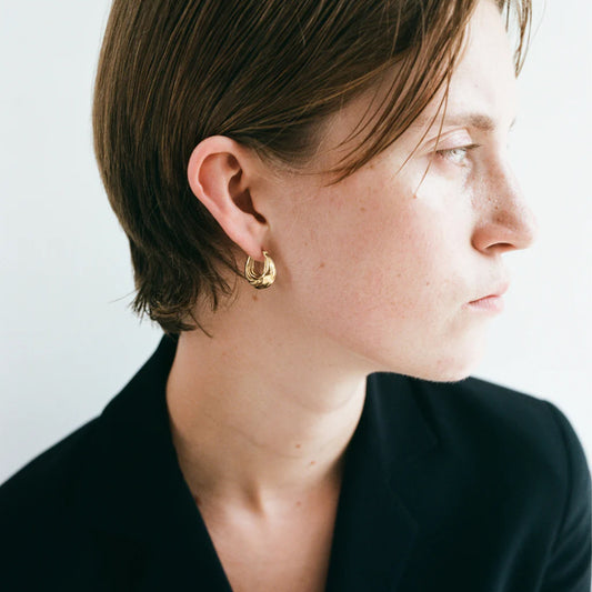 Gold Eternity Hoops