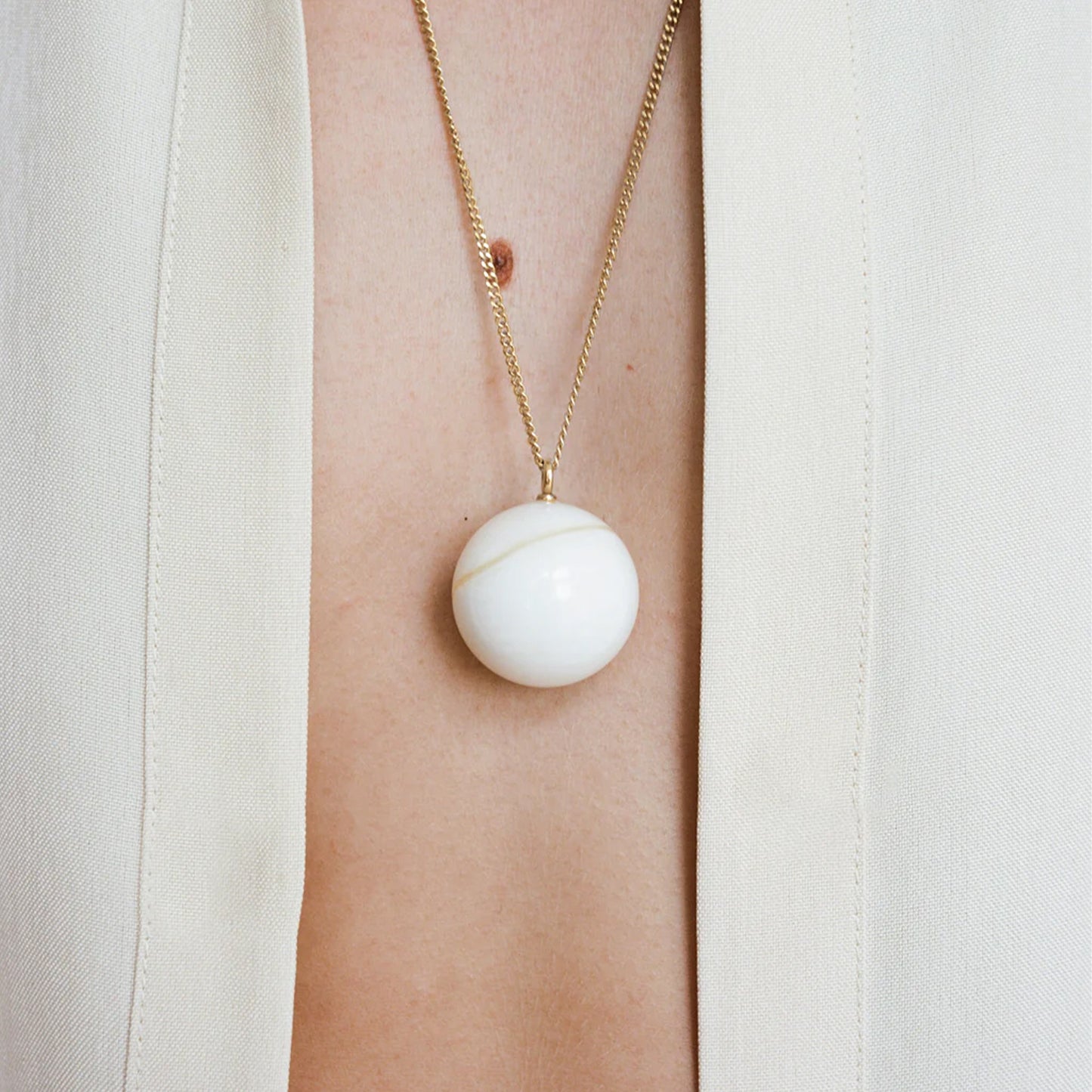 Gold Shell Long Necklace
