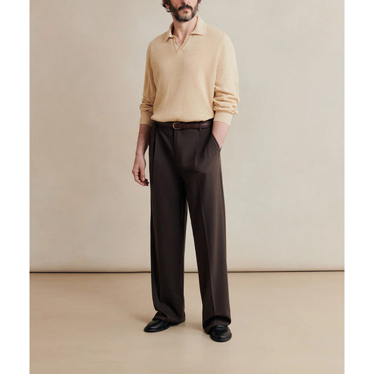 Grandad Trouser in Bark Brown