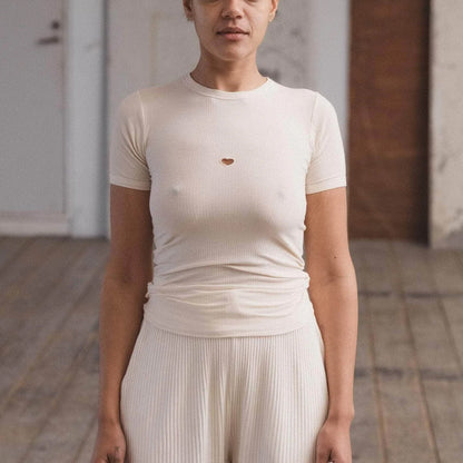 Heart Tee Shirt in Undyed