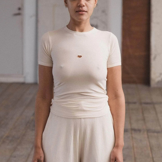 Heart Tee Shirt in Undyed