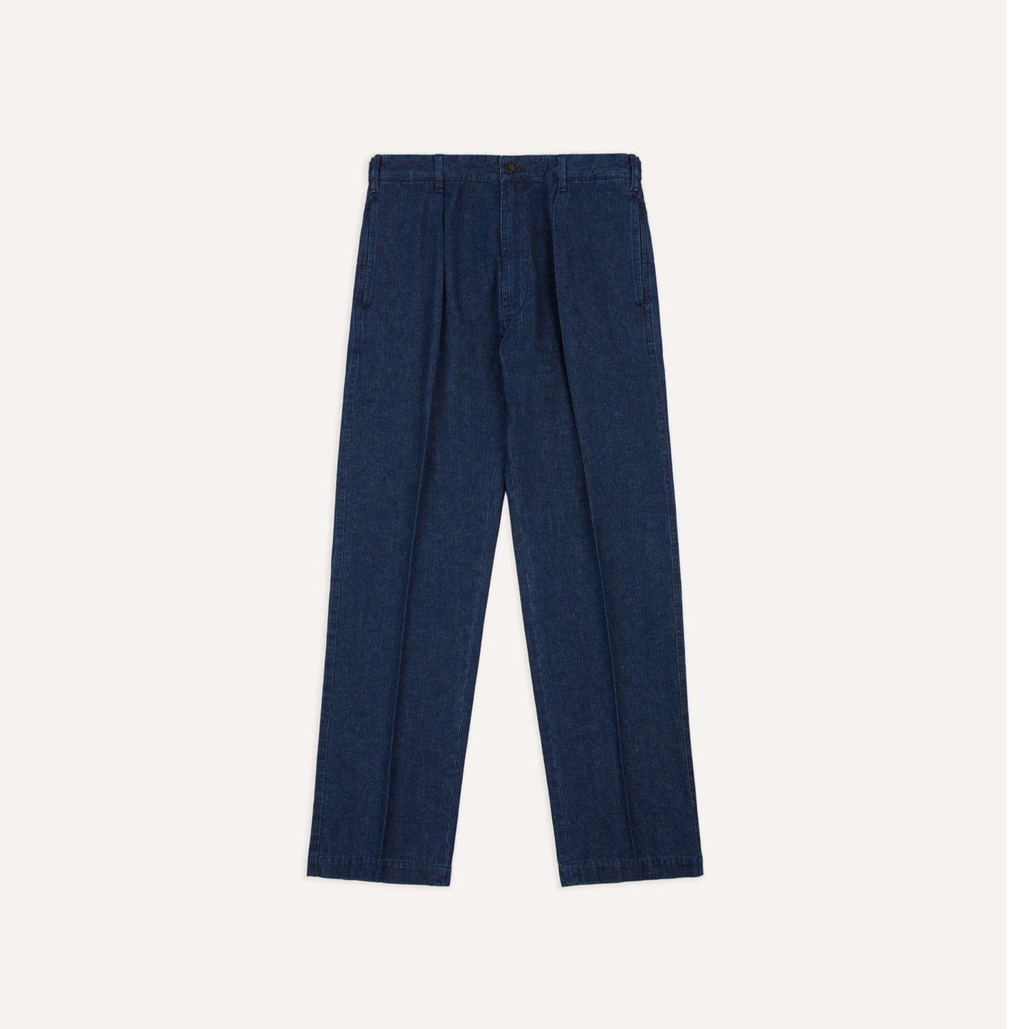 Indigo Cotton-Linen Games Trousers