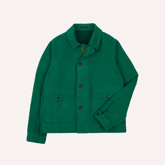 Military Blouson in Bottle Green