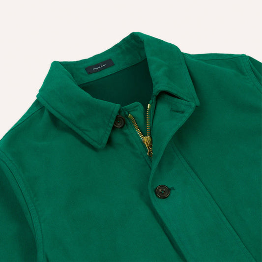 Military Blouson in Bottle Green