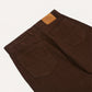 Japanese Selvedge Needlecord Five-Pocket Trousers in Brown