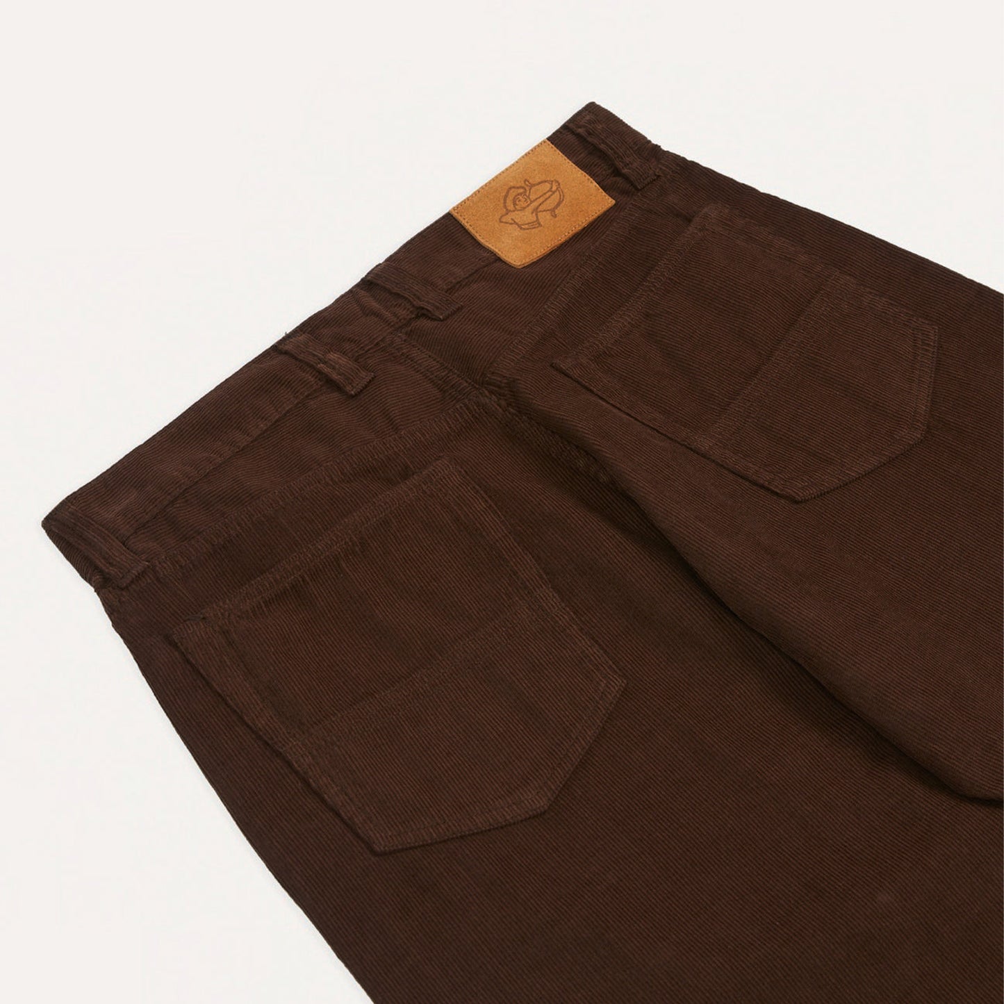 Japanese Selvedge Needlecord Five-Pocket Trousers in Brown