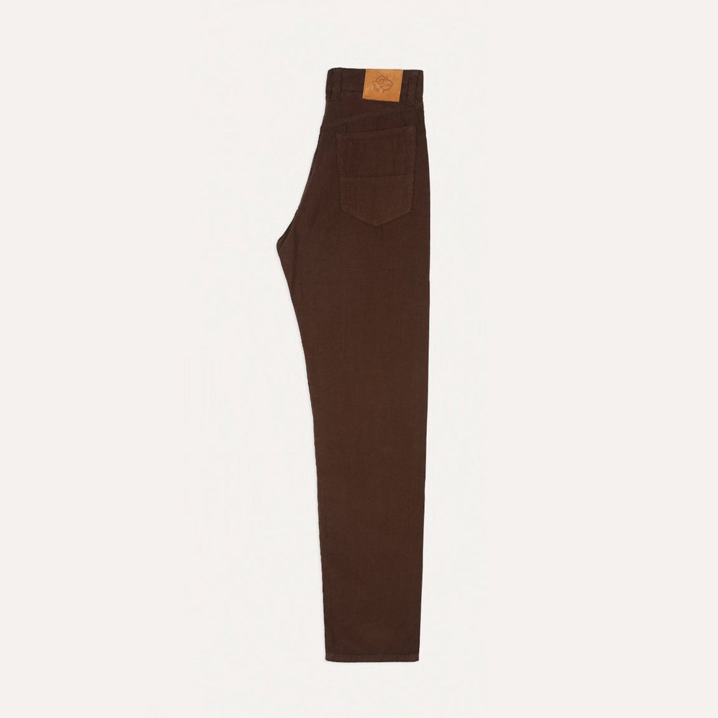 Japanese Selvedge Needlecord Five-Pocket Trousers in Brown