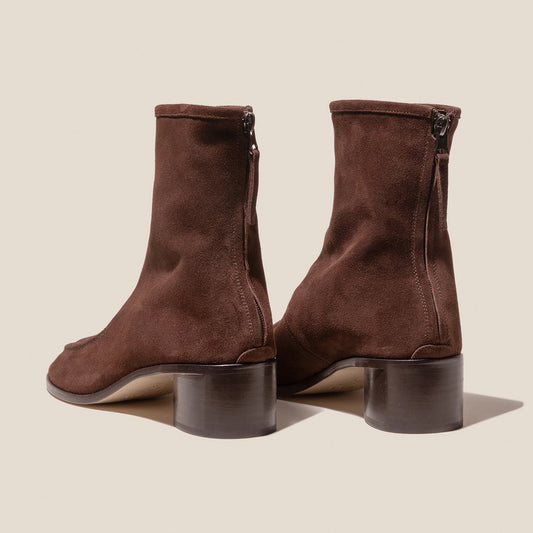 Juliol Calf Suede Boots in Dark Brown
