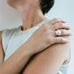 Large Pearl Turning Ring in Silver