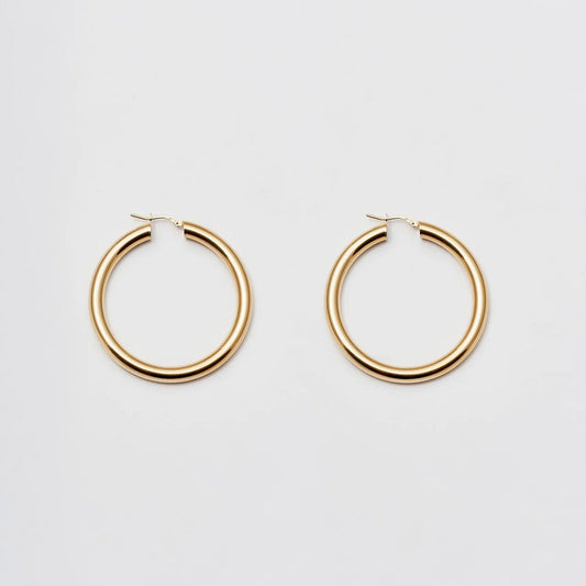 Large Tru Hoops in Vermeil