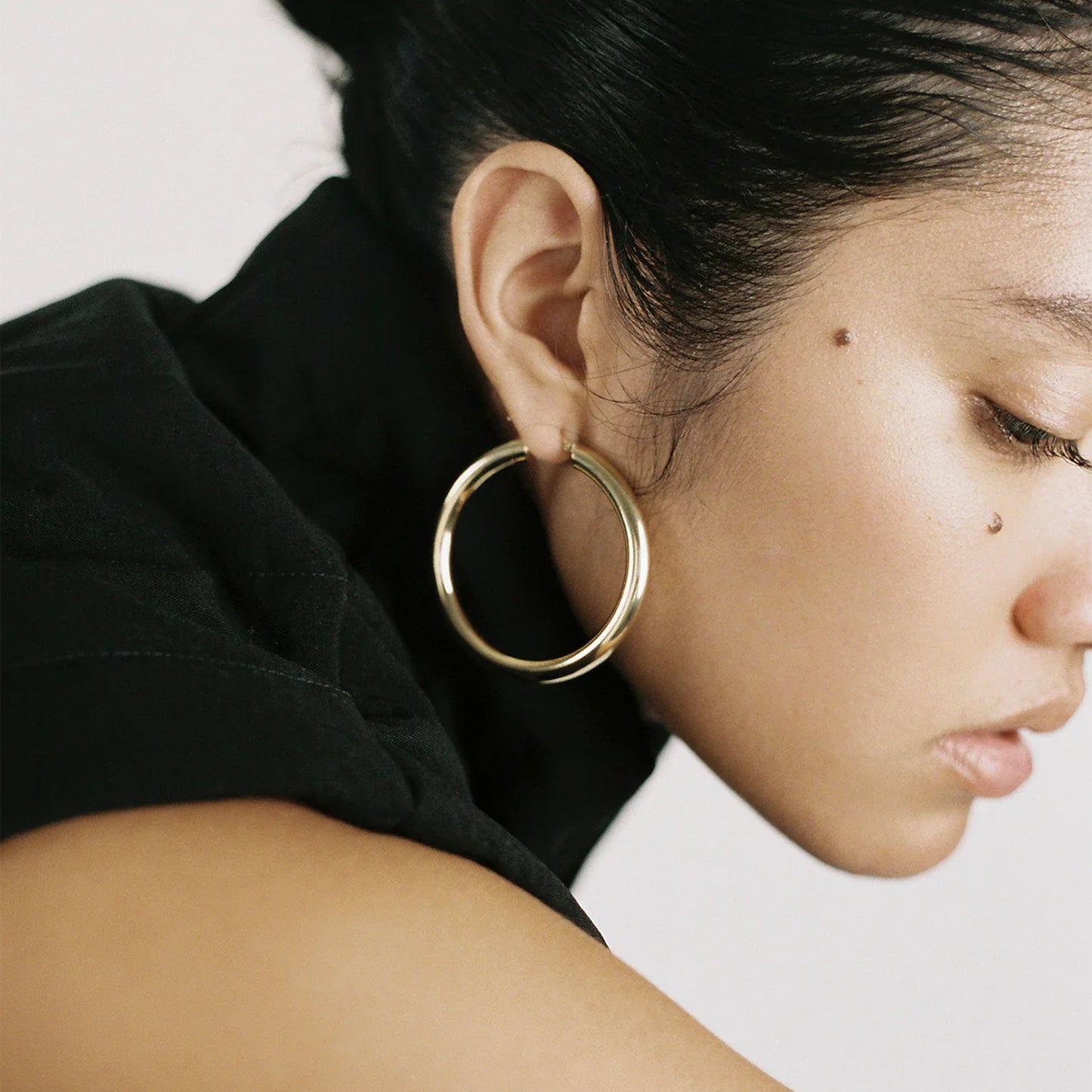 Large Tru Hoops in Vermeil