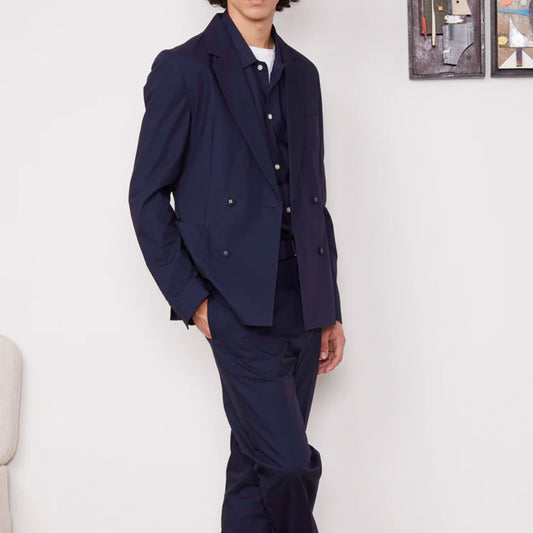 Leon Double Breasted Jacket in Night Sky