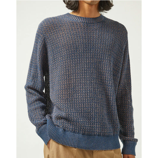 Marled Crewneck Sweater in Navy