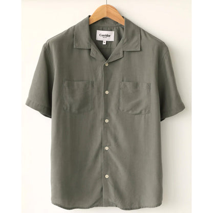 Lyocell Camp Shirt in Army