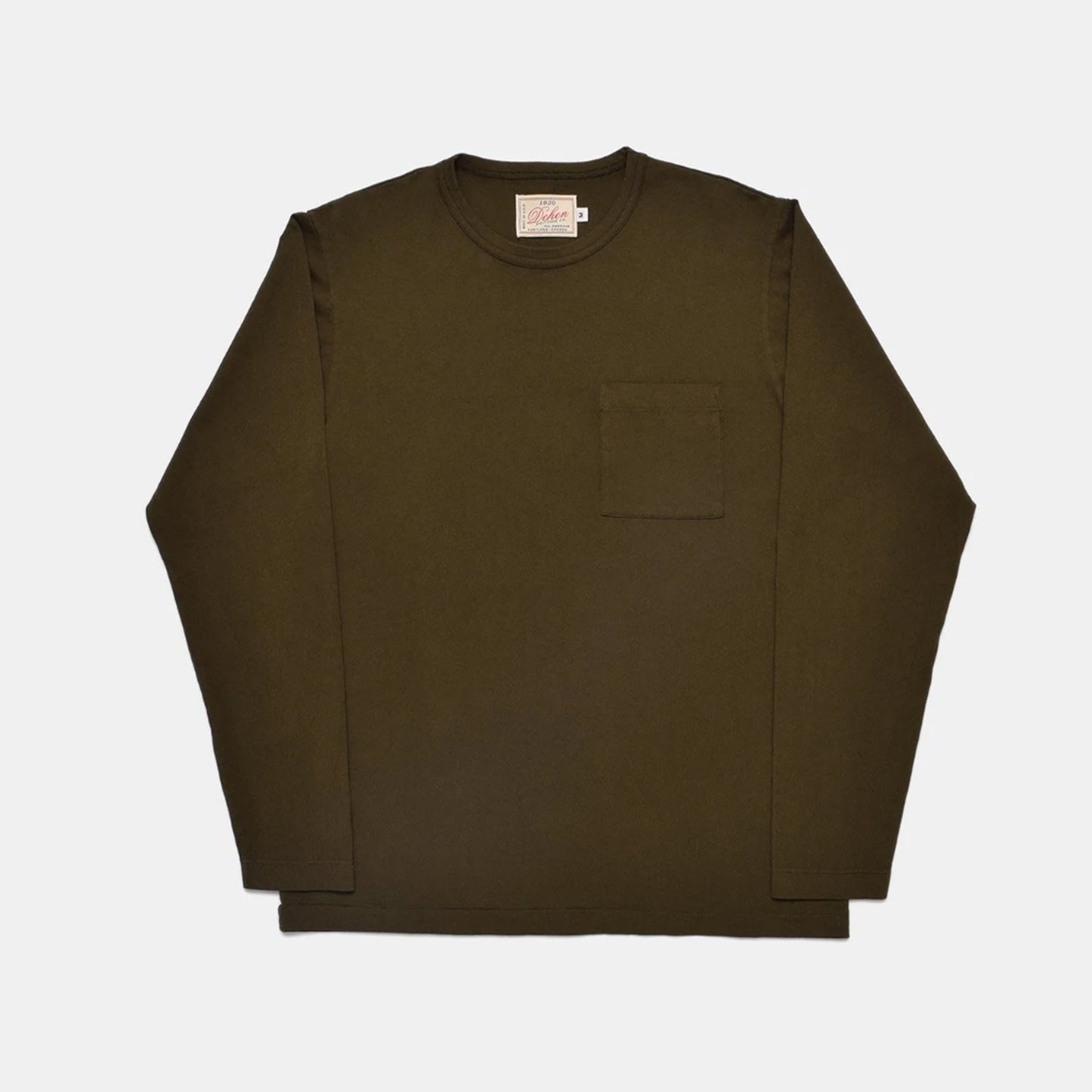 Heavy Duty Long Sleeve Pocket Tee in Loden