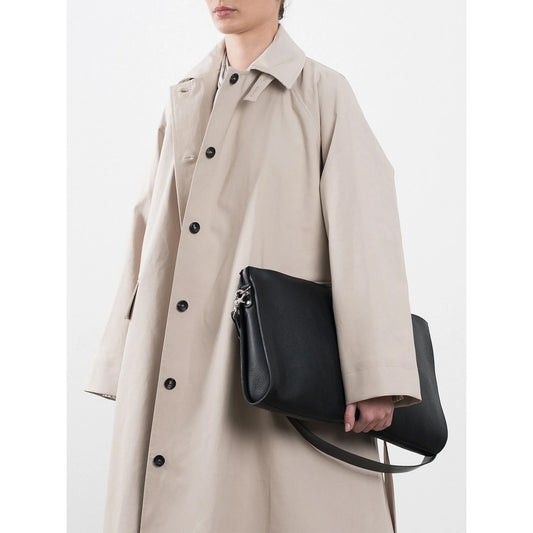 Leather Zip Clutch
