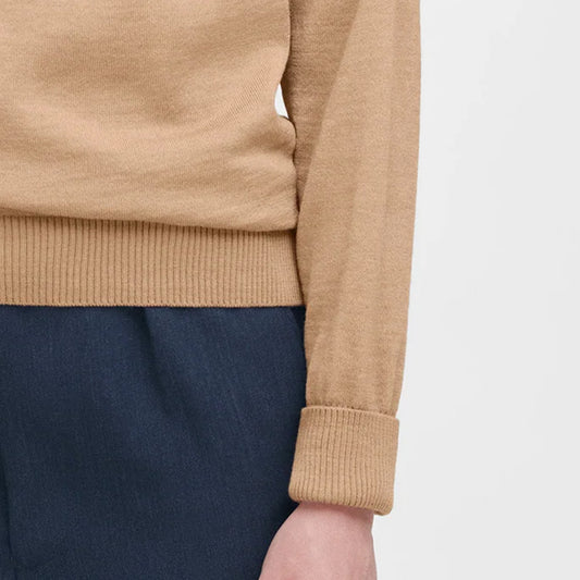 Marine Crewneck in Camel