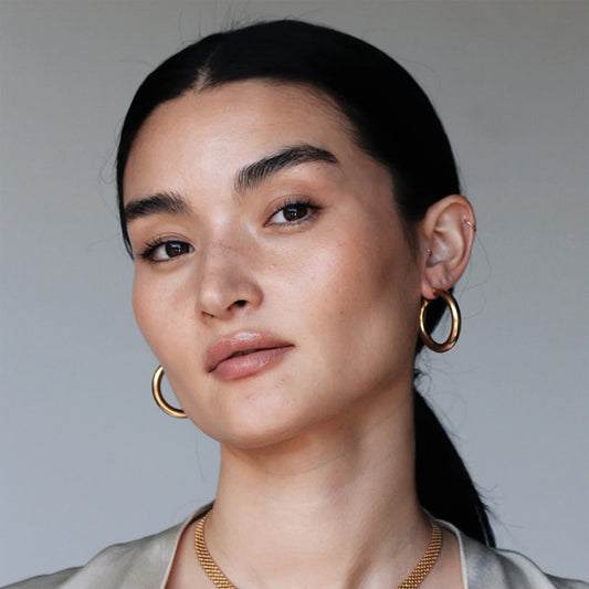 Medium Tru Hoops in Vermeil