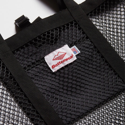 Mesh Tote in Black/Black