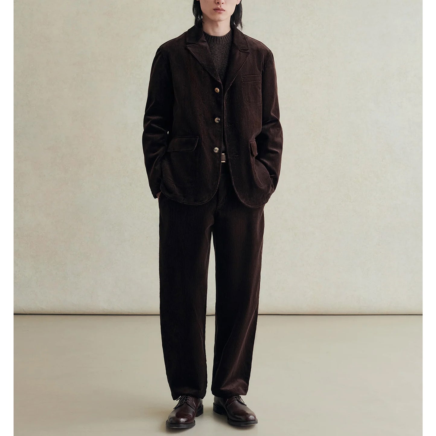 Métier Wide Wale Corduroy Jacket in Brown