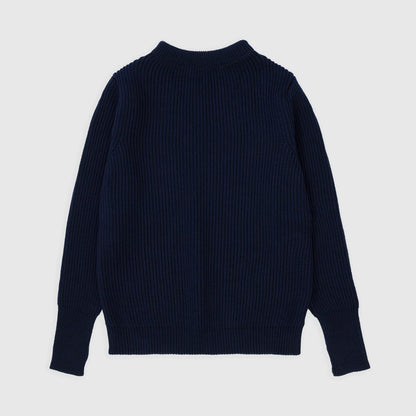 Navy Crewneck Sweater in Navy Blue