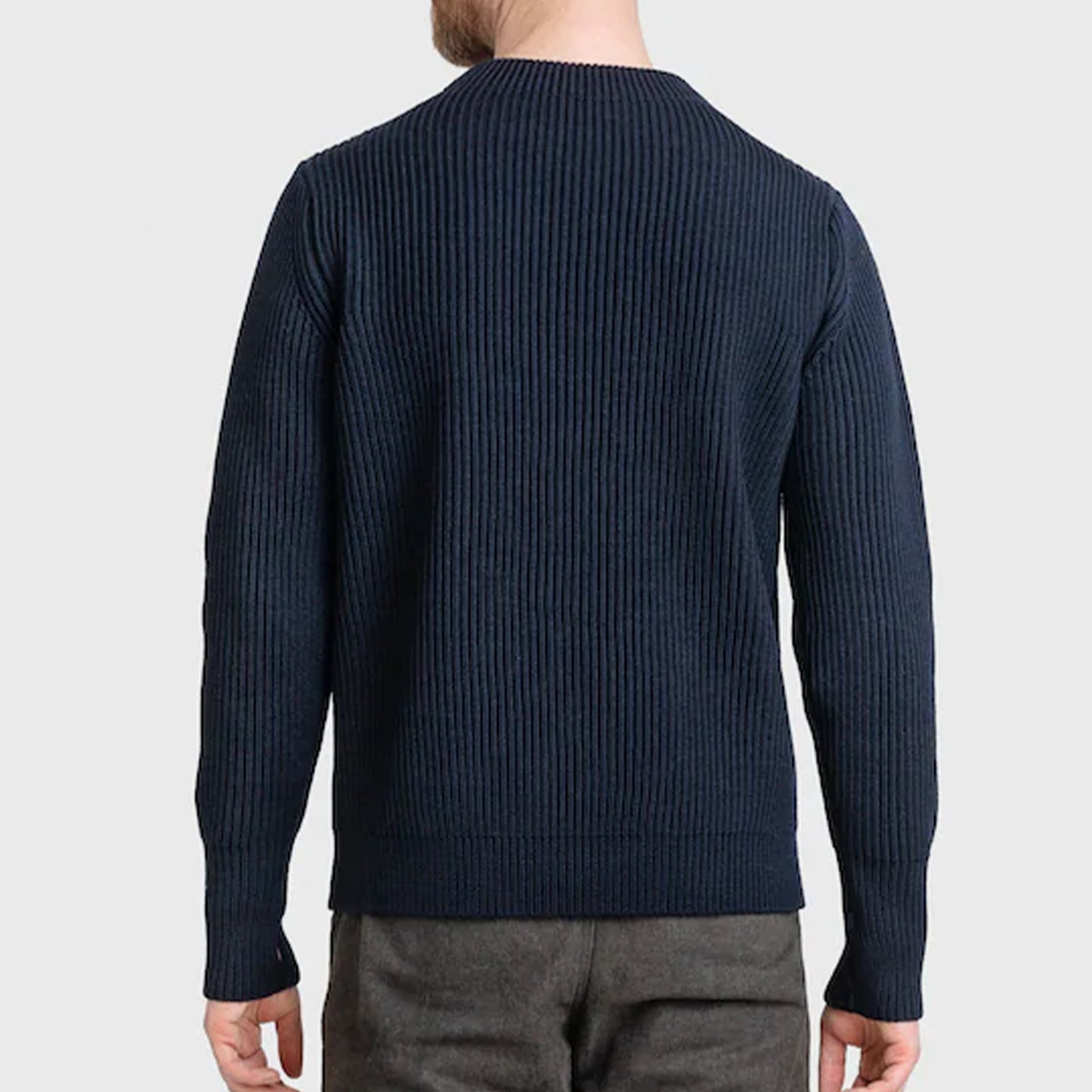 Navy Crewneck Sweater in Navy Blue