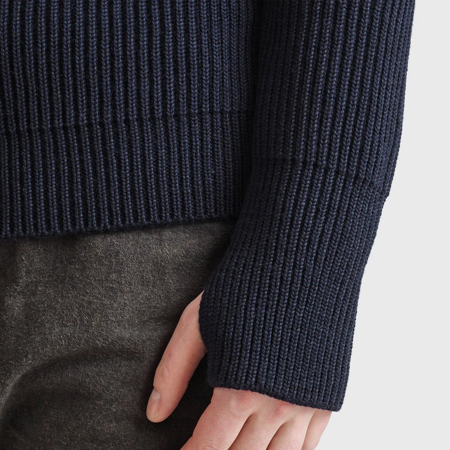 Navy Crewneck Sweater in Navy Blue