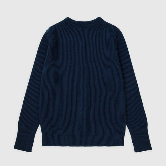 Navy Crewneck Sweater in Royal Blue