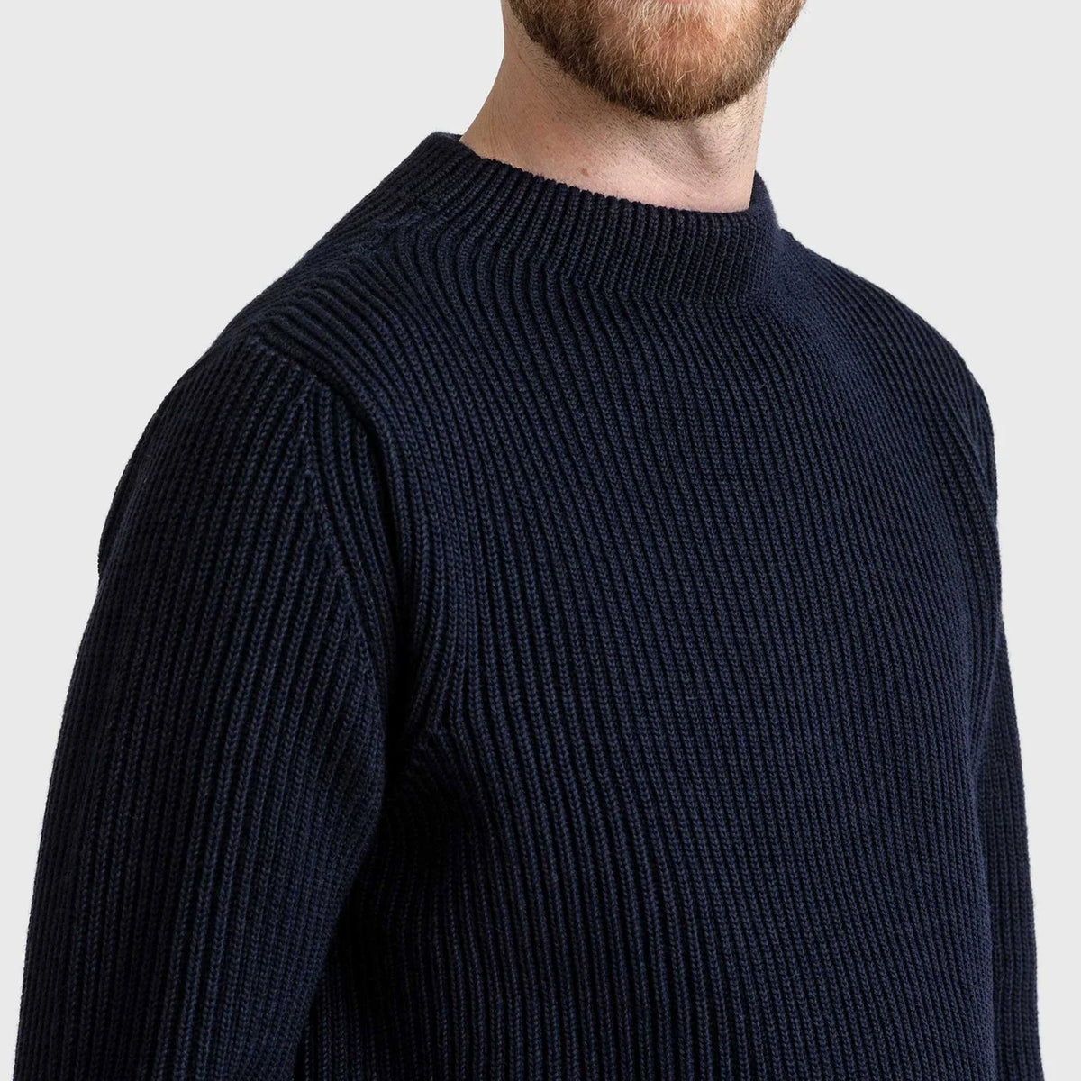 Navy Blue Ribbed Sweater Navy Crewneck Sweater in Royal Blue – Presidio Post
