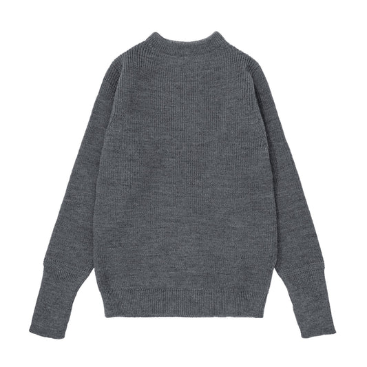 Navy Crewneck Sweater in Grey