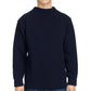 Navy Crewneck Sweater in Grey
