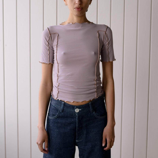 Omato 3/4 Sleeve in Verbe Purple