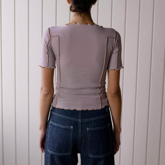 Omato 3/4 Sleeve in Verbe Purple