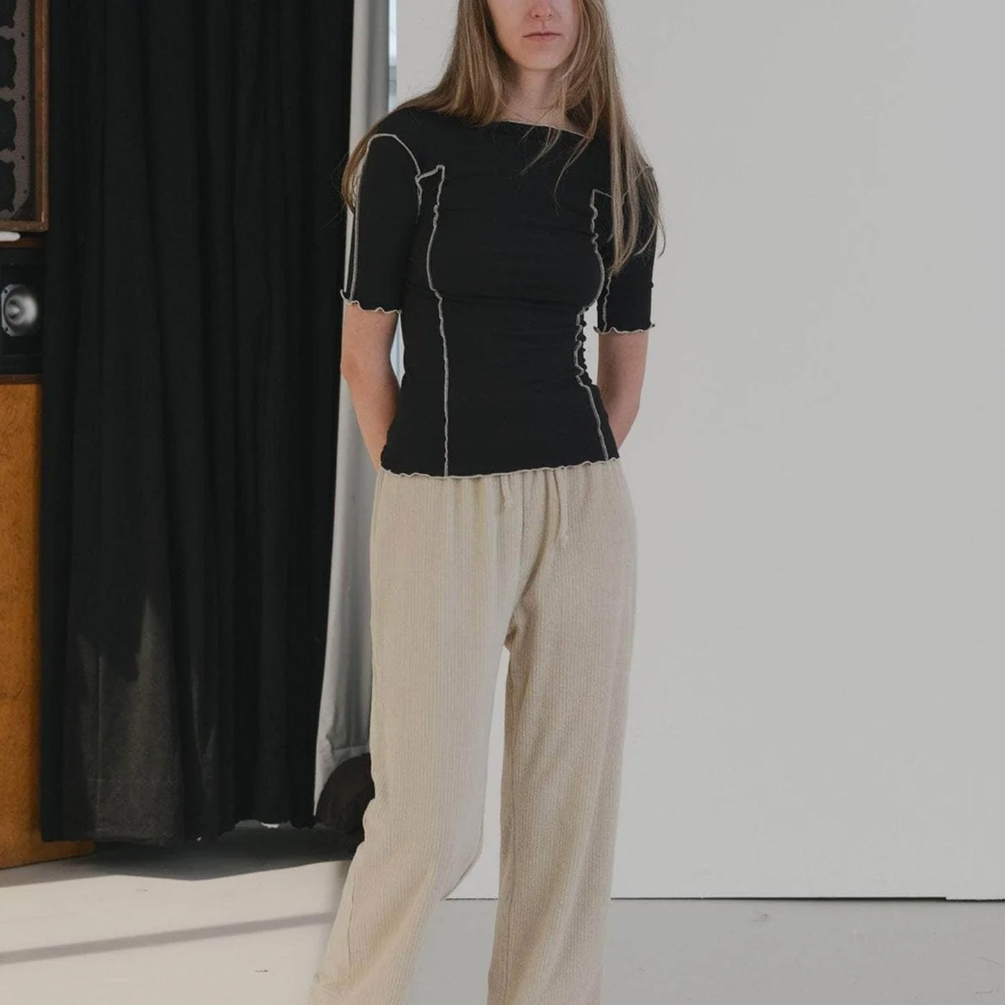 Omato 3/4 Tee in Black