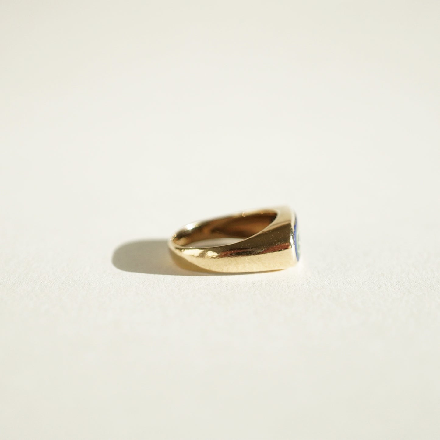 14k Intarsia Inlay Signet