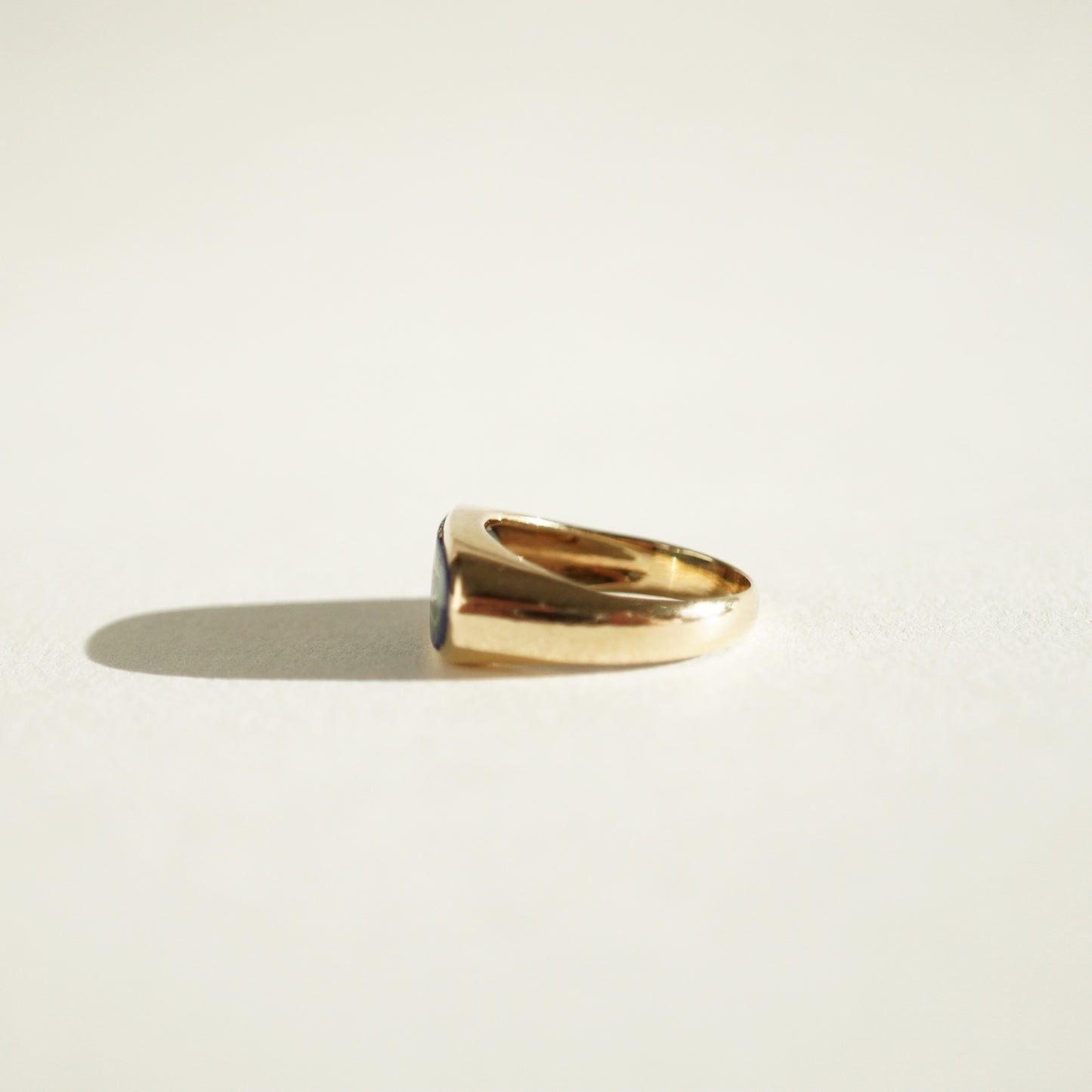 14k Intarsia Inlay Signet