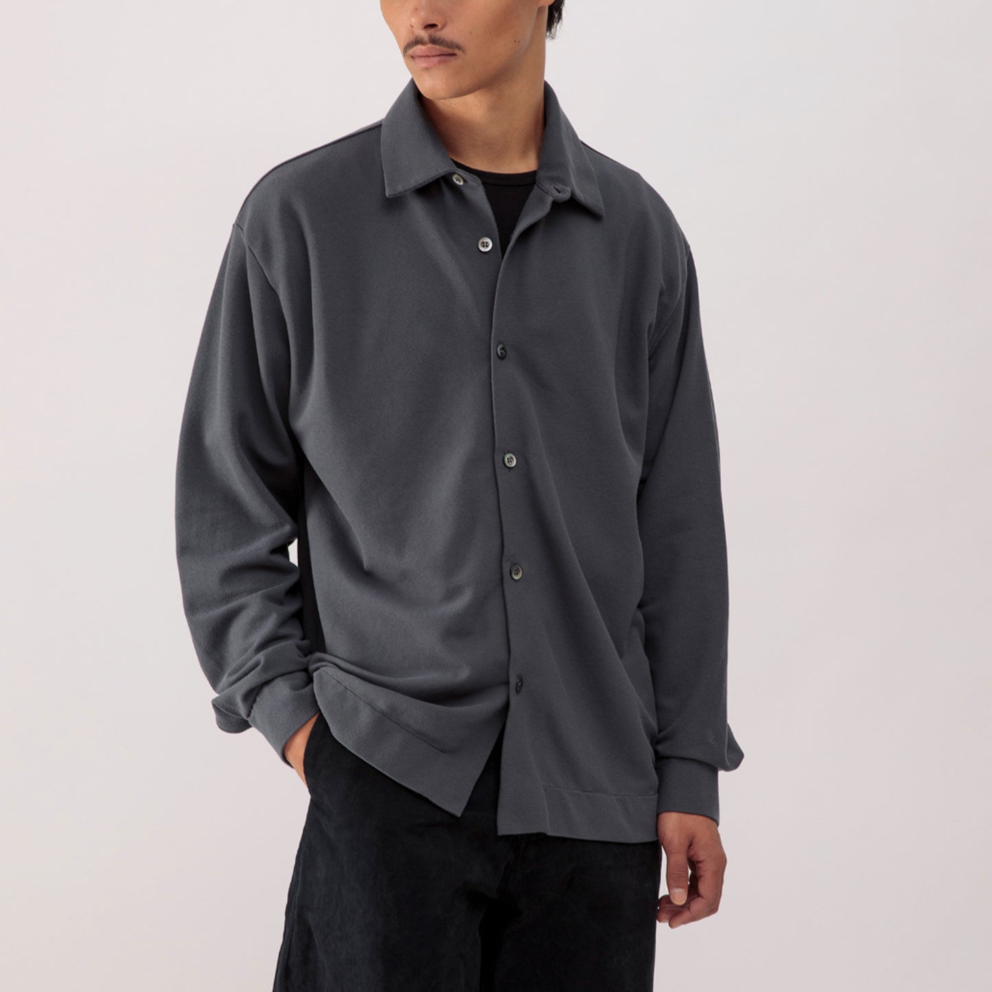 Opto L/S Shirt in Charcoal