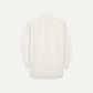 Cotton Oxford Cloth Pocket Button-Down Shirt in Cream Ticking Stripe