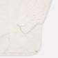 Cotton Oxford Cloth Pocket Button-Down Shirt in Cream Ticking Stripe
