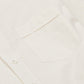 Cotton Oxford Cloth Pocket Button-Down Shirt in Cream Ticking Stripe