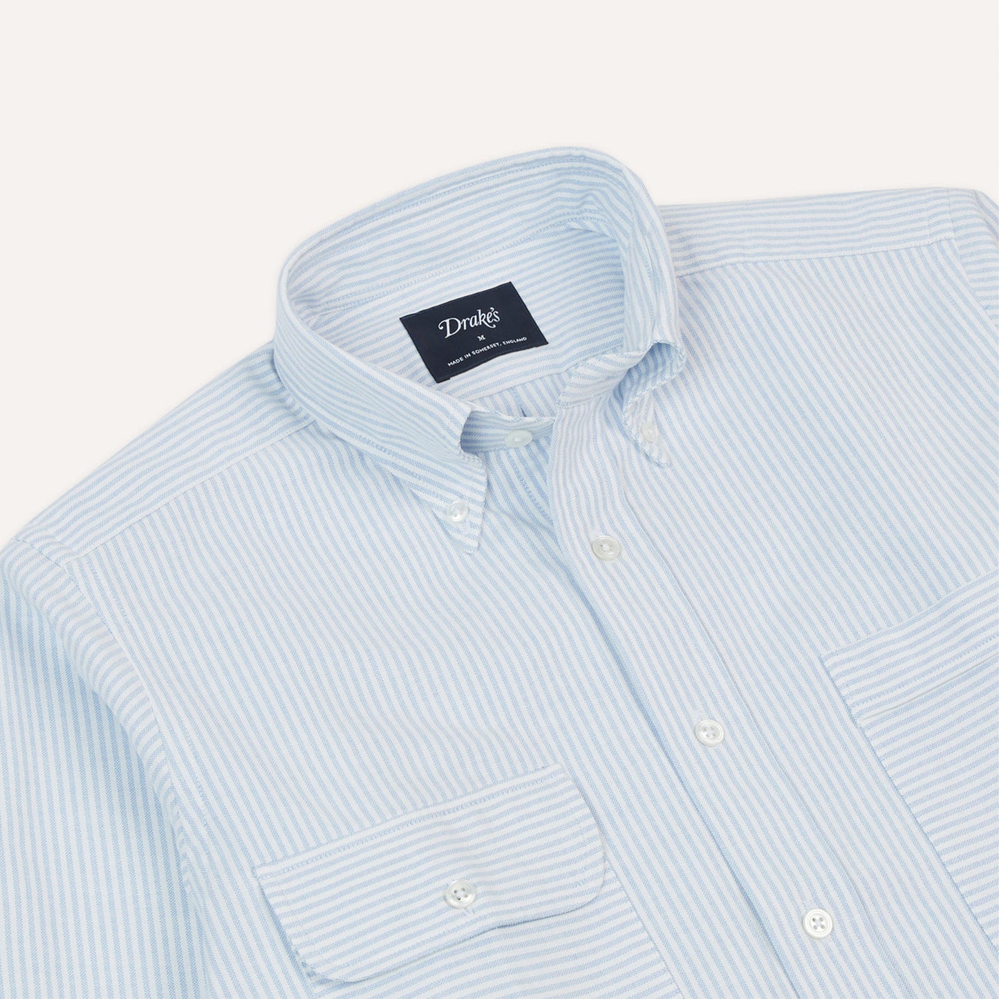 Oxford Cloth Long Point Collar Work Shirt in Blue
