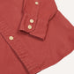 Cotton Long Point Collar Work Shirt in Red