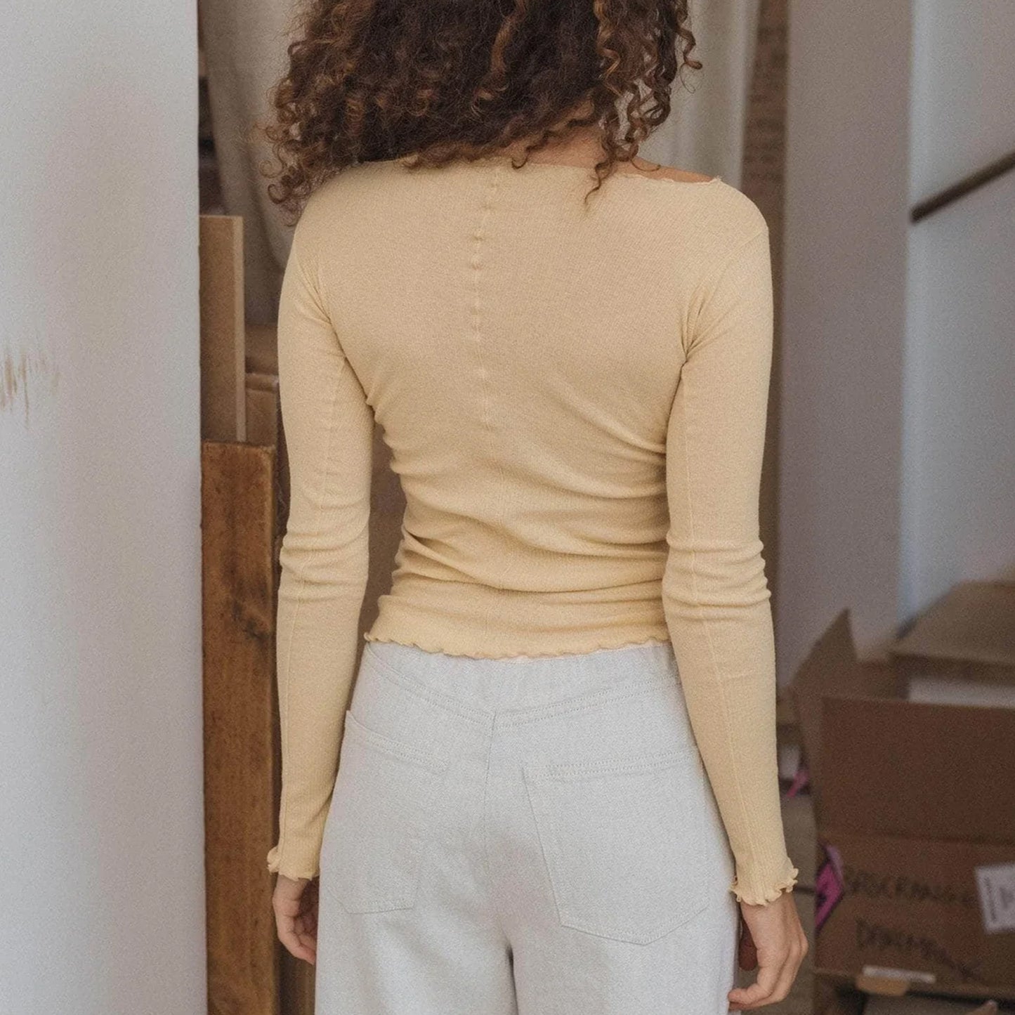 Pama Long Sleeve in Hen Yellow