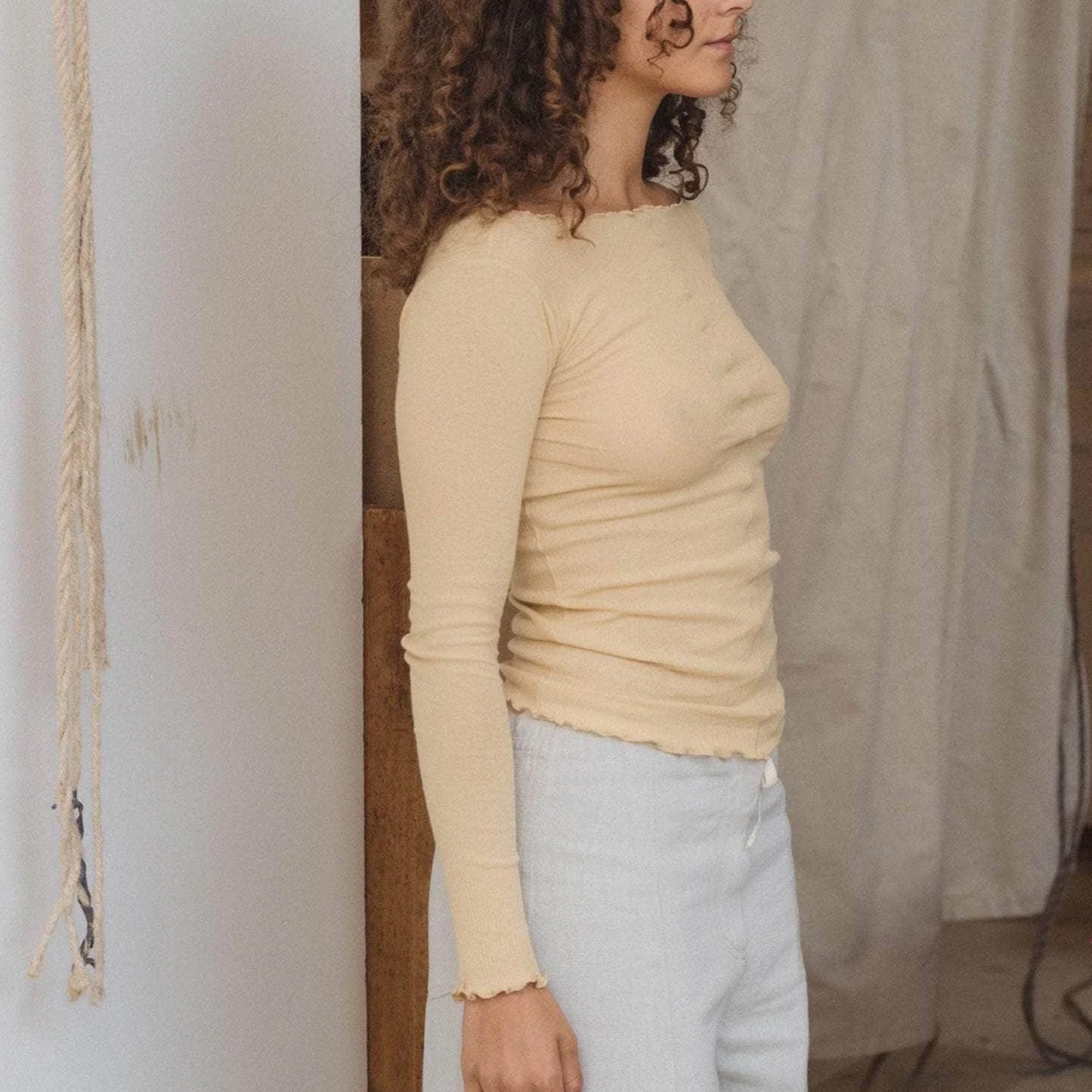 Pama Long Sleeve in Hen Yellow