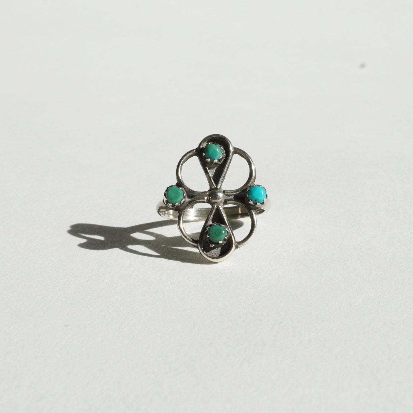 Vintage Petit Point Turquoise Ring