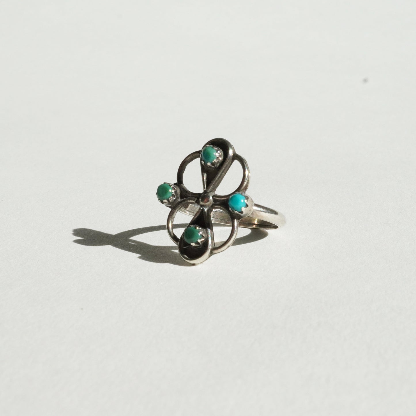 Vintage Petit Point Turquoise Ring